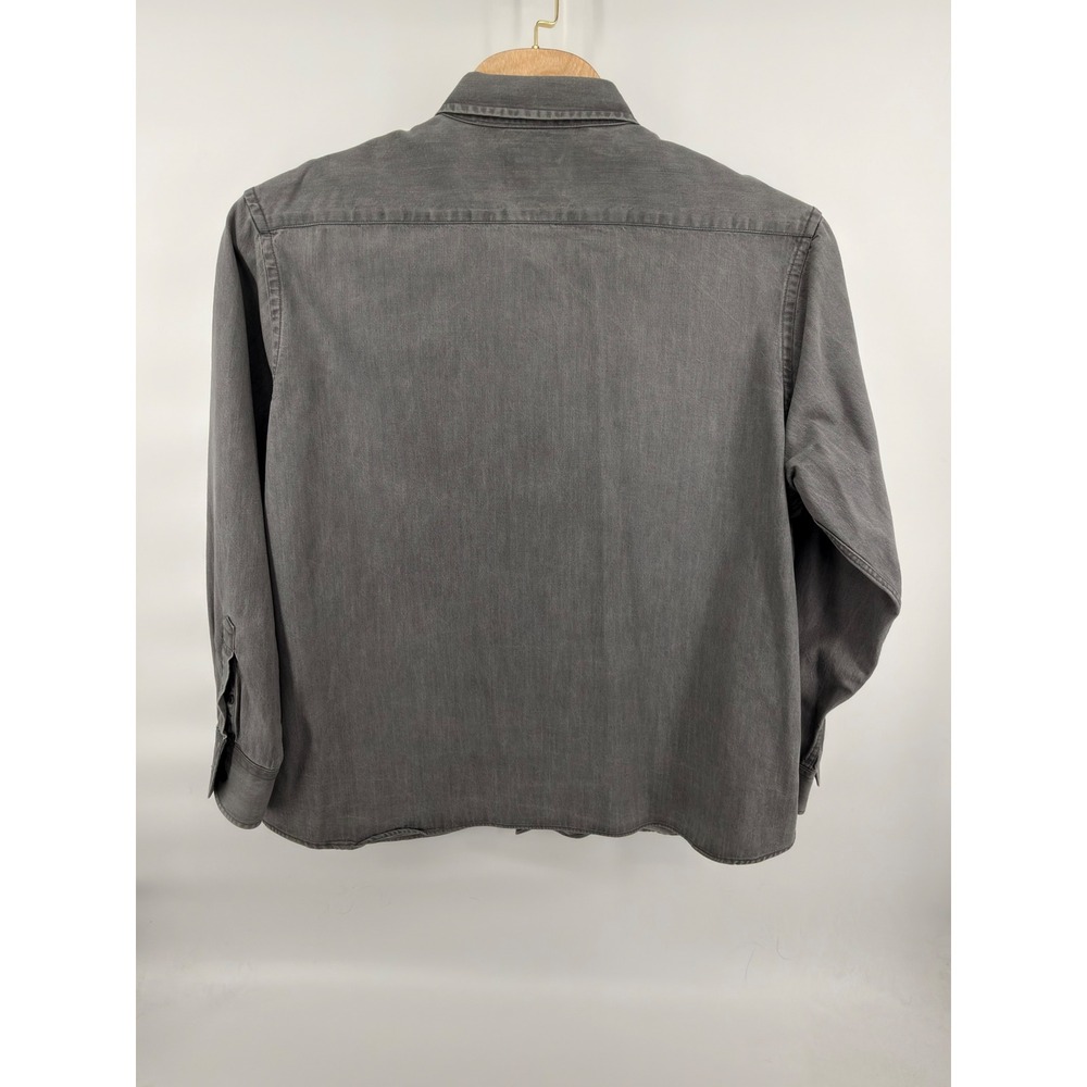 UNTUCKit Shirt Mens 3XL Gray Denim Cotton Long‎ Sleeve Dual Flap Pocket Casual - Picture 2 of 3